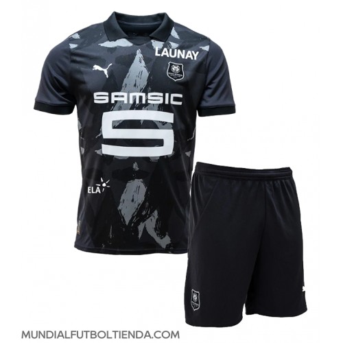 Camiseta Stade Rennais Tercera Equipación Replica 2024-25 para niños mangas cortas (+ Pantalones cortos)